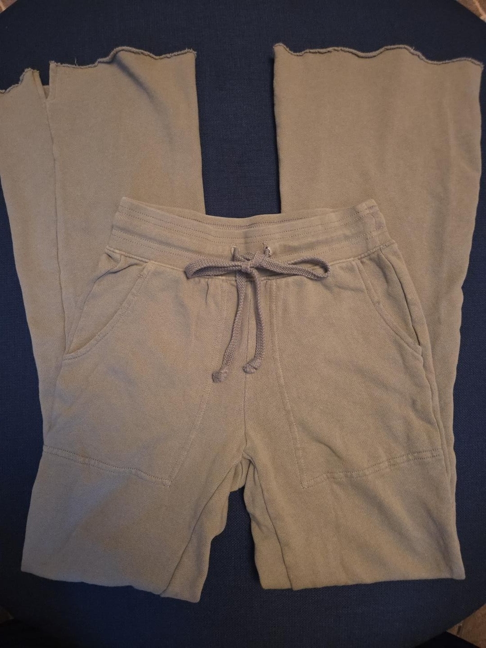 aerie Olive Green Wide-Leg Track Pants